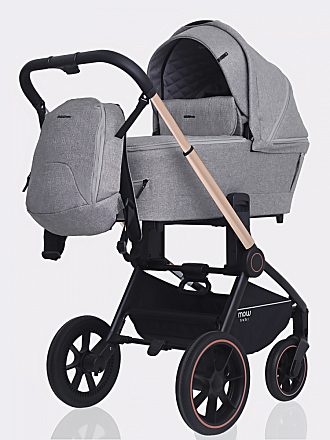 Детская коляска Mowbaby Zoom PU 3 в 1 на золотой раме