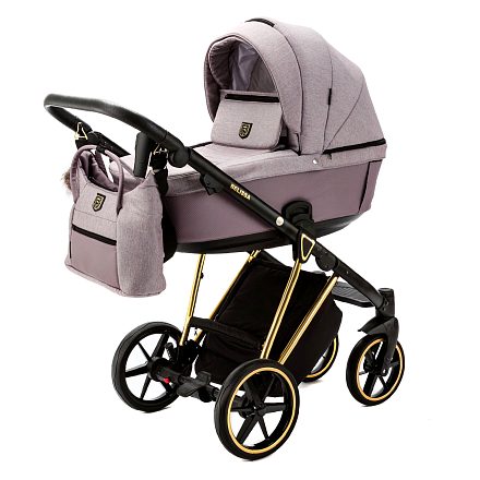 Детская коляска Adamex Belissa Special Edition 2 в 1 на золотой раме