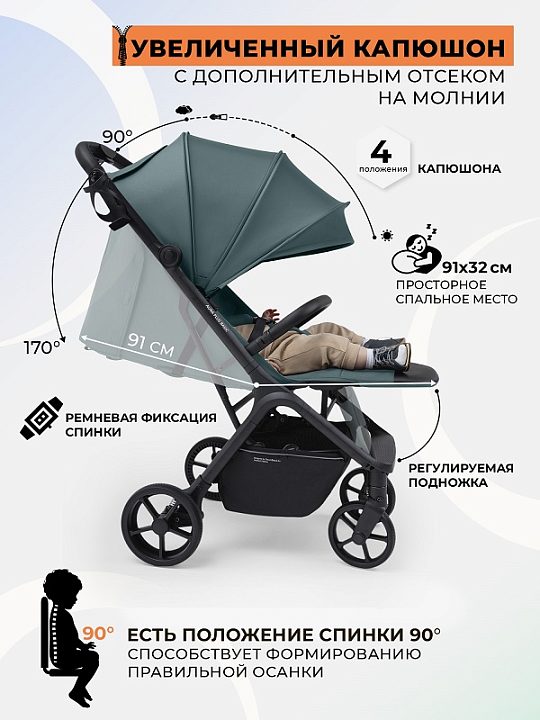 Детская прогулочная коляска Sweet Baby Aura Plus Basic — как выглядит в жизни