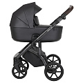 Детская коляска Roan Bass Next 2 в 1, кожа (RN080/1 Black Pearl/Black/т.коричневая ручка
						
					) — Фото