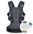 Многофункциональный рюкзак-кенгуру BabyBjorn One Air для ношения ребёнка на груди и на спине (Антрацитовый) — Фото