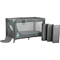 Детский манеж-кровать Kinderkraft Joy Basic (Grey-Mint) — Фото