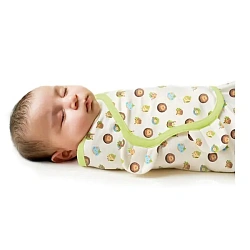 71490 Конверт для пеленания из хлопка на липучке Summer Infant SwaddleMe  размер s/m Джунгли