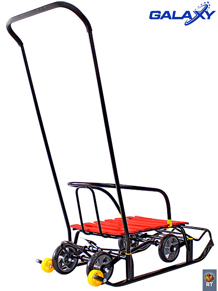Снегомобиль Snow Galaxy Black Auto на больших мягких колесах фото 6