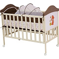 Детская кроватка Babyhit Sleepy Compact с люлькой для новорожденного (Brown) — Фото