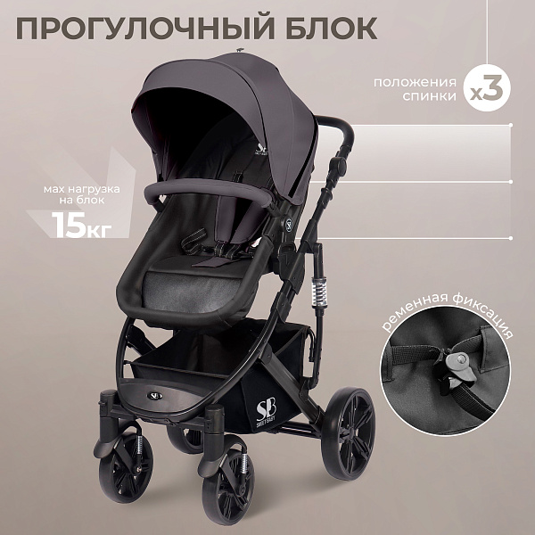 Детская коляска-трансформер Sweet Baby Comfort 3 в 1 фото 4