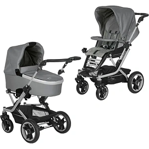 Детская коляска Teutonia Mistral S V4 Titanium Теутония Мистраль С В4 Титаниум 2 в 1 WHL3 HB с ручным тормозом