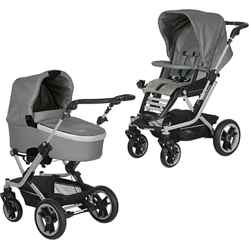 Детская коляска Teutonia Mistral S V4 Titanium Теутония Мистраль С В4 Титаниум 2 в 1 WHL3 HB с ручным тормозом
