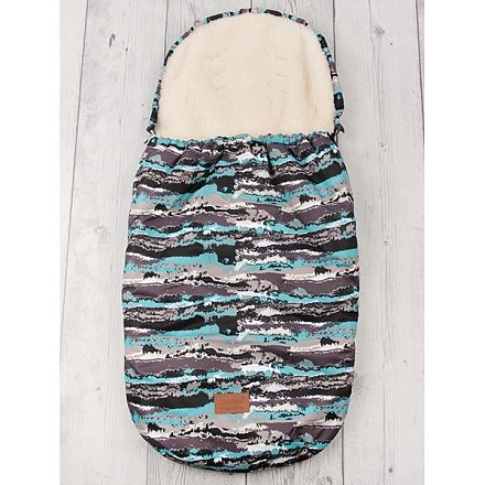 Универсальный меховой конверт AmaroBaby Little Traveller Милитари 145х45 см