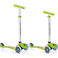 Трехколесный самокат Y-Scoo Globber Primo Fantasy 424 с 3 светящимися колесами Rocket (Fruitiness Lime Green) — Фото