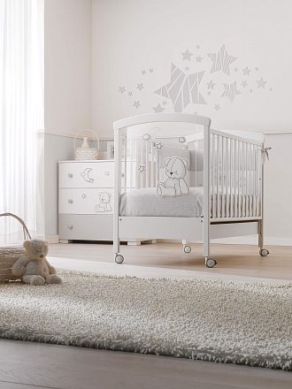 Детская кроватка Erbesi Stella Magic LED, ящик