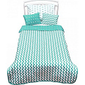Покрывало + 2 декоративные подушки для дошкольников Shapito by Giovanni Z-Kids 170 х 110 см (Mint) — Фото