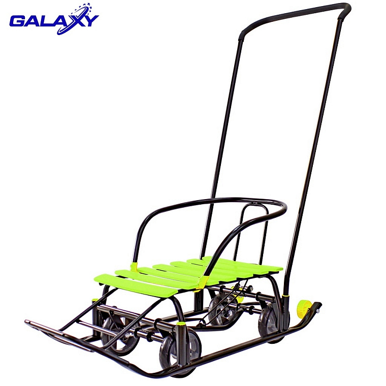 Снегомобиль Snow Galaxy Black Auto на больших мягких колесах