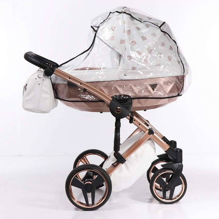 Детская коляска Junama Diamond Glow 2 в 1, экокожа — как выглядит в жизни