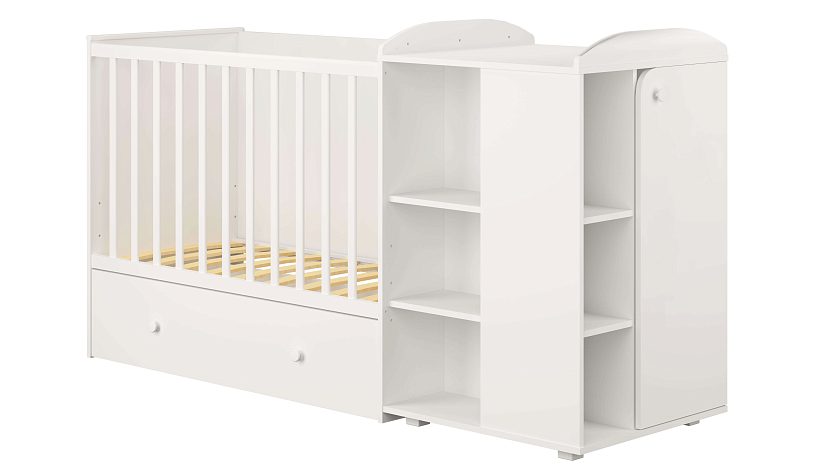 Детская кроватка-трансформер Polini Kids French 800 Ameli с ящиком — как выглядит в жизни