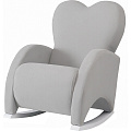 Кресло-качалка Micuna Wing Love White (Leatherette grey искусственная кожа) — Фото