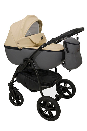 Детская коляска Jaxee Rosa 3 в 1, 100% эко кожа Детская коляска Jaxee Rosa 3 в 1, 100% эко кожа - Фото