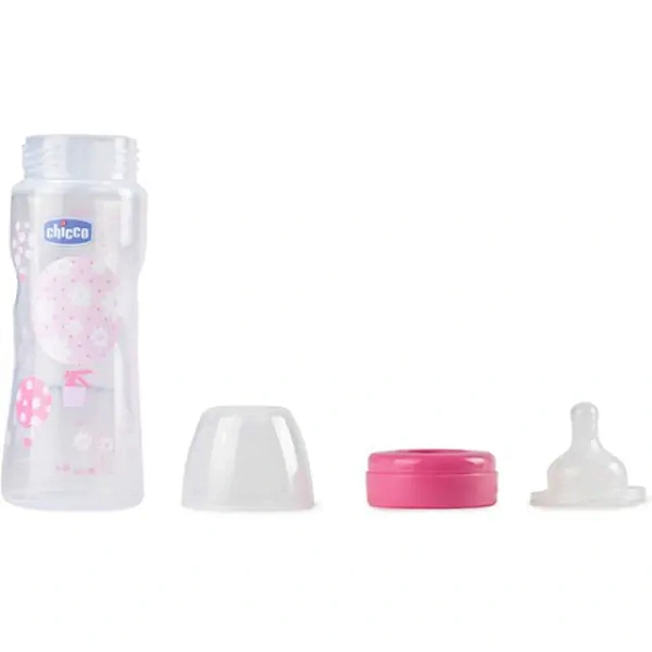 Бутылочка Chicco Well-Being Boy / Girl Чико Велл-Биинг Бой / Герл 330 мл, 4 мес.+, сил. соска, РР фото 5