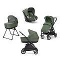 Детская коляска Inglesina Electa System Quattro 4 в 1 на шасси Electa Black (Tribeca Green
						
					) — Фото