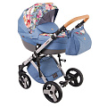 Детская коляска Lonex Comfort Carrello 2 в 1 (04  Blue & Flowers
						
					) — Фото