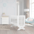 Комплект мебели Micuna Olimpia White: кровать 120x60 + комод (White кровать 120 x 60 + комод) — Фото