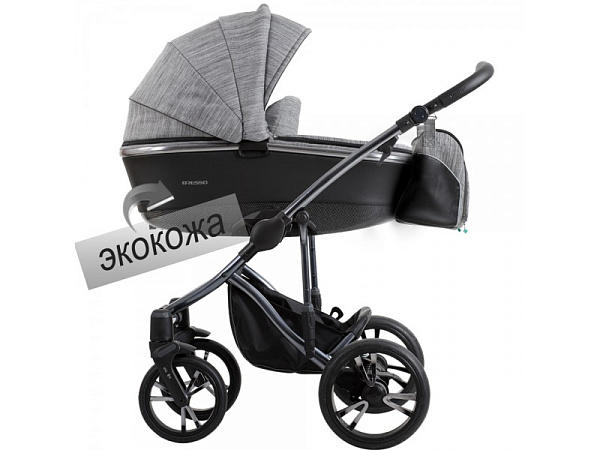 Детская коляска Bebetto Bresso Premium Class Dark 2020 2 в 1 фото 1