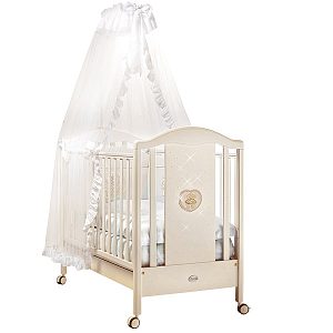 Детская кроватка Feretti Mon Amour на колесах, ящик