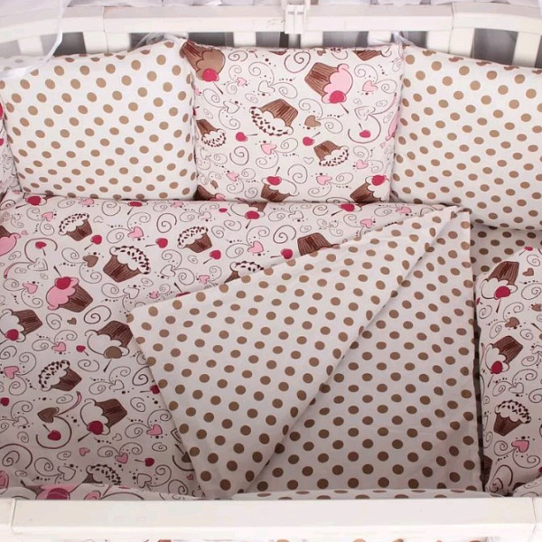 Комплект постели Premium в кроватку AmaroBaby Десерт  (7+12 предметов) фото 1