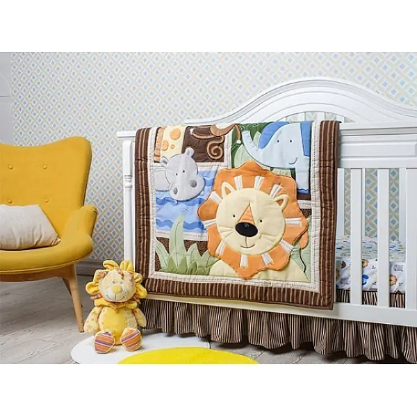 Комплект в кроватку Giovanni Shapito Leo jungle Джованни Шапито Лео Джангл, 7 предметов фото 1