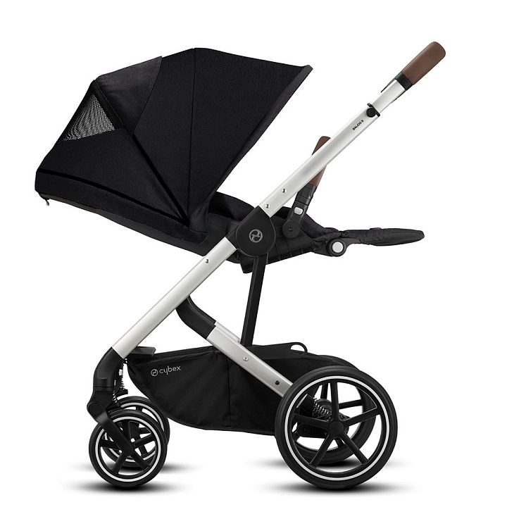 Детская прогулочная коляска Cybex Balios S Lux на серебряной раме — как выглядит в жизни
