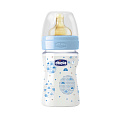 Бутылочка Chicco Well-Being Boy / Girl Чико Велл-Биинг Бой / Герл 150 мл, 0 мес.+, лат. соска, РР (Синий 310205111) — Фото