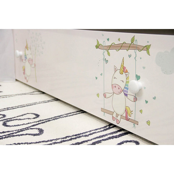 Детская кроватка ByTwinz Estelle Радужные единороги фото 5