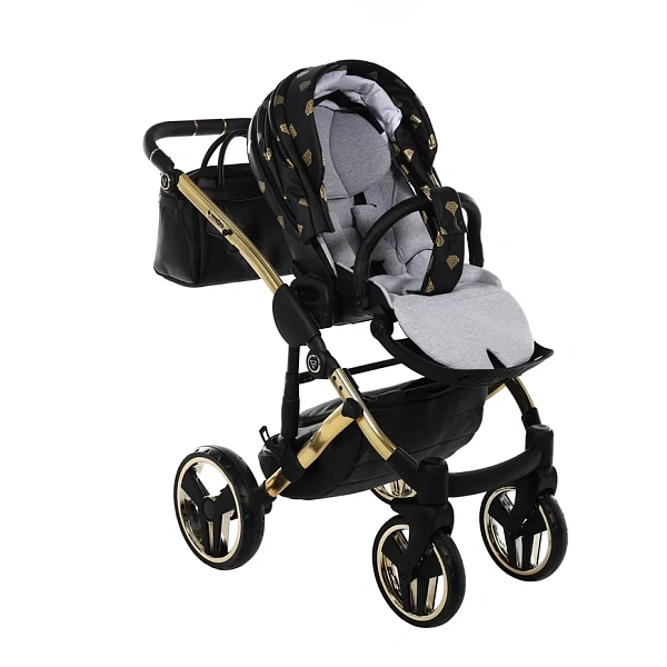 Детская коляска Junama Glow V2 3 в 1 на золотой раме фото 23