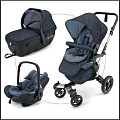 Детская коляска Concord Neo TS Sleeper+Air 3 в 1 (Deep Water Blue
						
					) — Фото