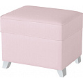 Пуфик с ящиком Micuna Foot Rest (Pink Leatherette / Ножки White) — Фото
