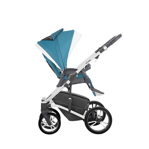 Детская коляска Bebetto Tito Chanel 2 в 1, ткань+эко-кожа фото 3