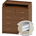 Пеленальный комод Атон М Сириус 805, ЛДСП (Орех
						
					) — Фото