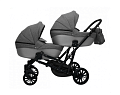 Детская коляска для двойни Ray Ultra Duo 2 в 1 (8 графит лен-серый лен
						
					) — Фото