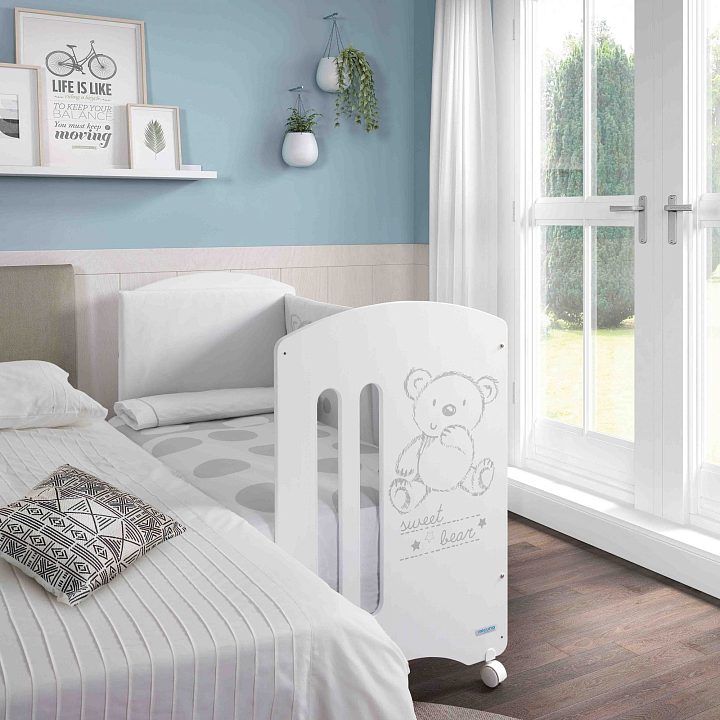 Детская кроватка Micuna Sweet Bear Basic с матрасом Sleepy — как выглядит в жизни