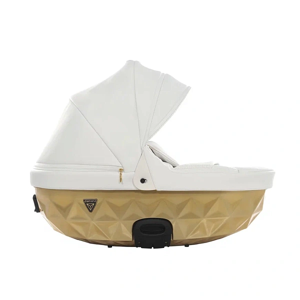 Детская коляска Junama Diamond Mirror Satin V2 2 в 1 на золотой раме фото 15