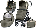 Детская коляска Peg-Perego Book Plus Completo 3 в 1, шасси White (Breeze Kaki
						
					) — Фото
