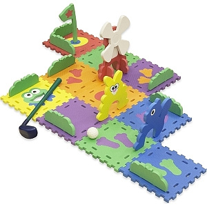 Игровой коврик-пазл Funkids 10" Гольф Сет KB-160, 10 плит + клюшка