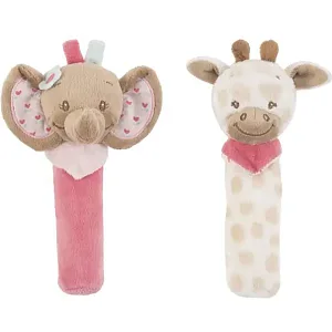 Мягкие игрушки Nattou Cri-Cris Charlotte & Rose Жираф и Слоник 655095