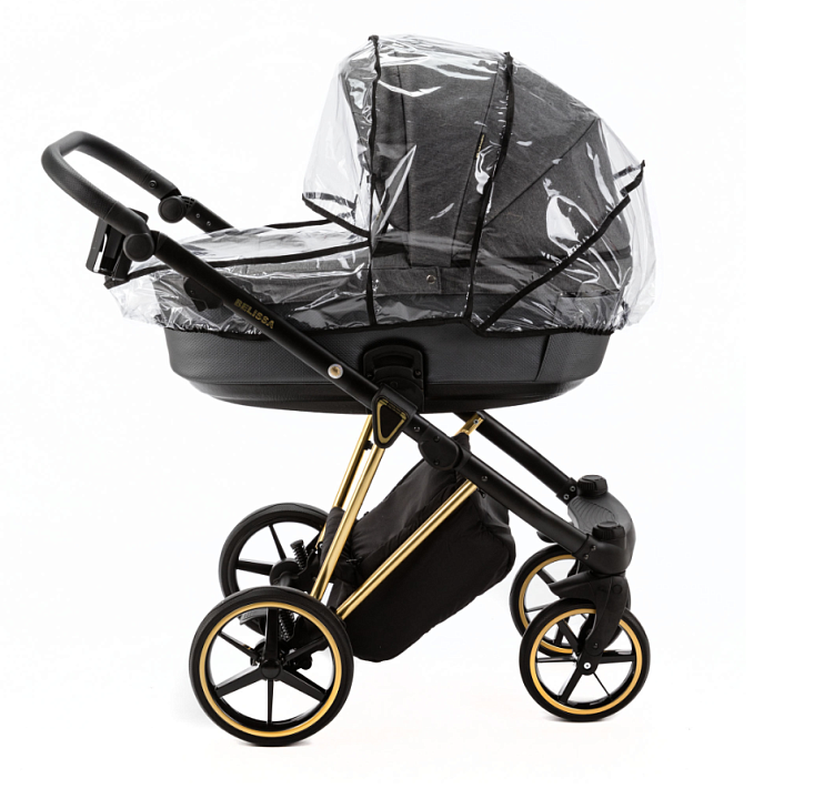Детская коляска Adamex Belissa Special Edition 3 в 1 на золотой раме — как выглядит в жизни