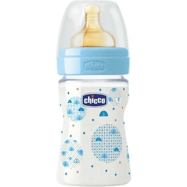 Бутылочка Chicco Well-Being Boy / Girl Чико Велл-Биинг Бой / Герл 150 мл, 0 мес.+, лат. соска, РР фото 1