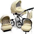 Детская коляска Nastella Luxe Prestige Eco 3 в 1, эко-кожа (02 beige
						
					) — Фото