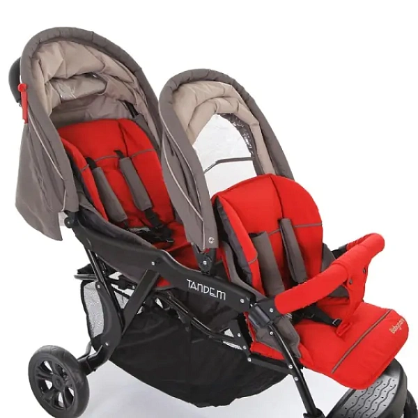 Детская прогулочная коляска для двойни Baby Care Tandem фото 3