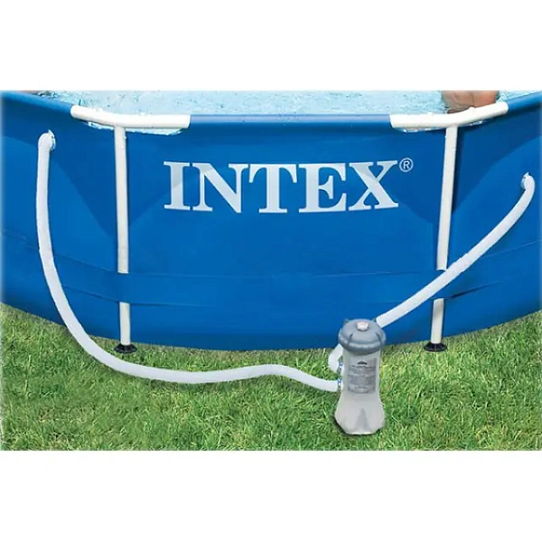 Каркасный семейный бассейн Intex Интекс круглый с насосом-фильтром c28202, c56996 фото 2