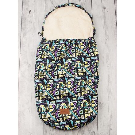 Универсальный меховой конверт AmaroBaby Little Traveller Абстракция 145х45 см
