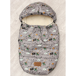 Универсальный меховой конверт AmaroBaby Little Friend Рыцарь 80х45 см